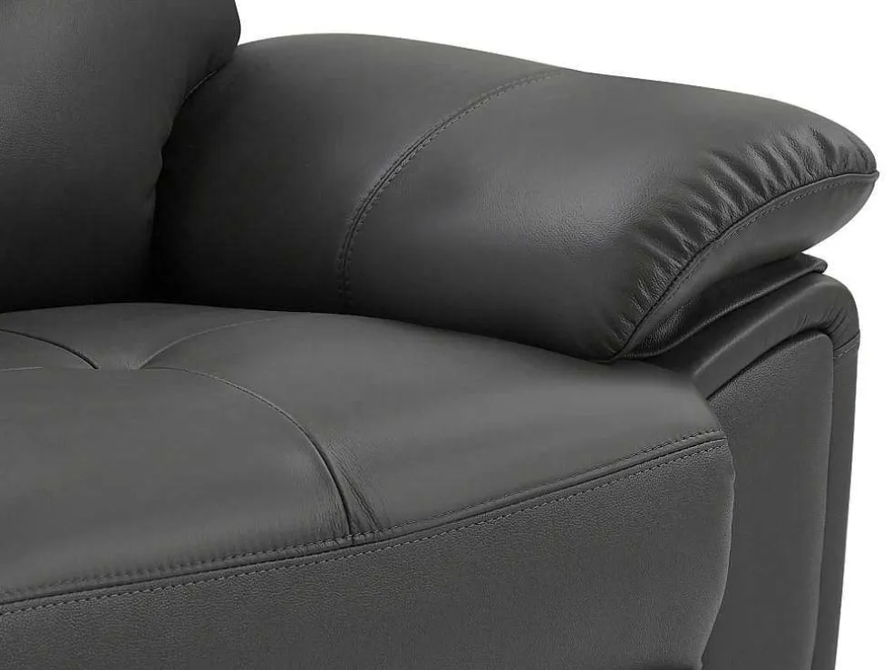 3- En 2-Zits-Relaxbank Van Grijs Leer Vineta