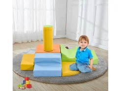 6 Gigantische Bouwstenen Voor Hardlopen En Klimmen, Grote Bouwstenen Voor Kinderen. Trappen En Glijbaan Voor Kinderen - Speelgoed Om Te Klimmen, Glijden En Kruipen. Voor Kleuters En Baby'S, Zachte, Kleurrijke Bouwstenen.