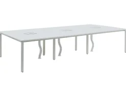 6 Persoons Bureau Bank - Wit - L120 Cm - Downtown