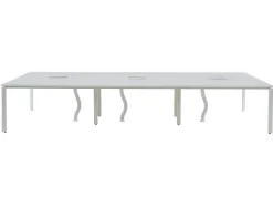 6 Persoons Bureau Bank - Wit - L120 Cm - Downtown