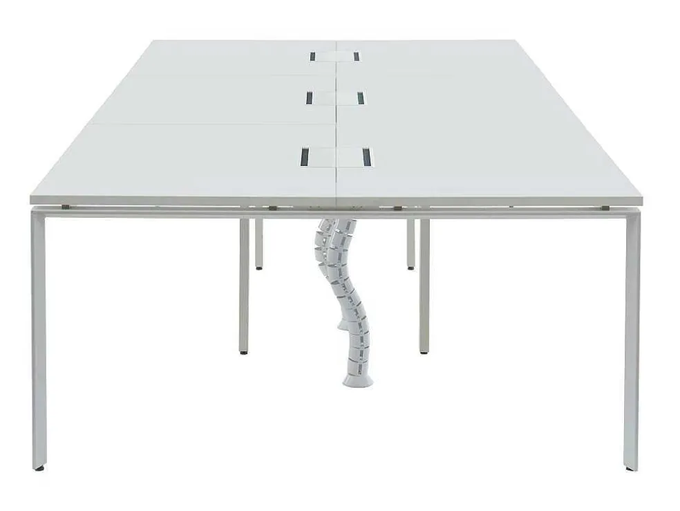 6 Persoons Bureau Bank - Wit - L120 Cm - Downtown