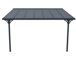 Aanleunende Pergola In Aluminium 13,2M Antraciet Alvaro - L436Xd305Xh240/285 Cm