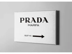Afdrukken Op Canvas Prada Marfa, Wit, Zwart, 45X3X70 Cm, Epikasa