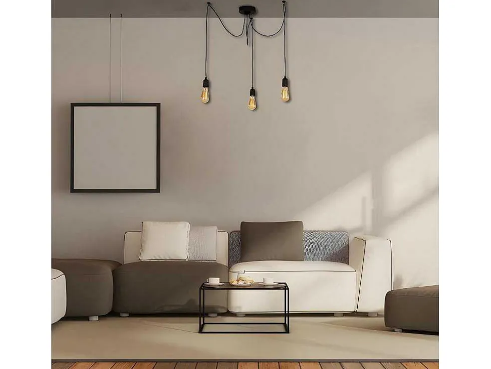 Andria Hanglamp, Zwart, 180 X 180 X 93 Cm, Epikasa