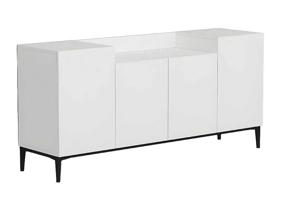 Annalisa Multifunctioneel Kabinet, Wit, Zwart, 160X42X75 Cm, Epikasa