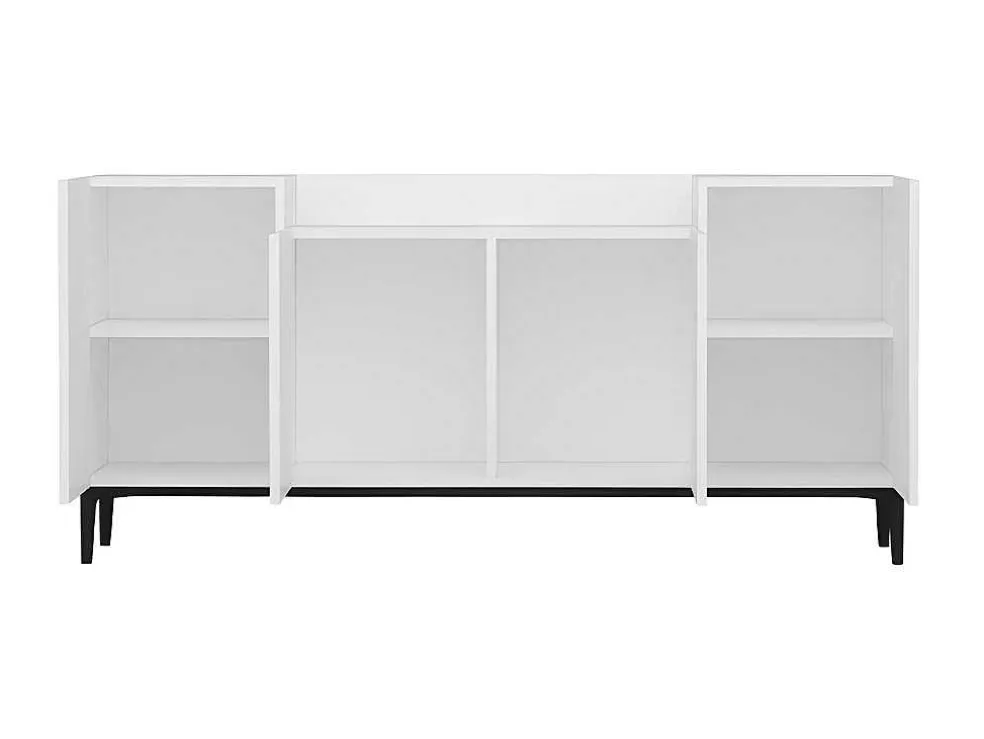 Annalisa Multifunctioneel Kabinet, Wit, Zwart, 160X42X75 Cm, Epikasa