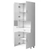 Badkamerkast Met Staande Spiegel - 180 Cm - Wit - Minela