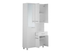 Badkamerkast Met Staande Spiegel - 180 Cm - Wit - Minela