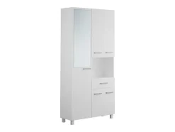 Badkamerkast Met Staande Spiegel - 180 Cm - Wit - Minela