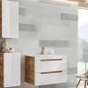 Badkamerkast Naturel En Wit - L32 X B35 X H68 Cm - Aruba