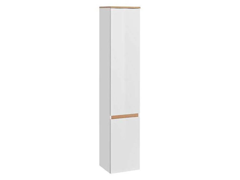 Badkamerkolom Met 5 Planken - Licht Naturel En Wit - Anida