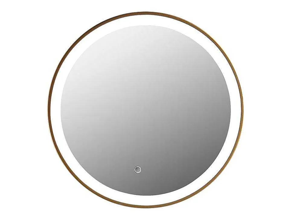 Badkamerspiegel Rond Met Led-Verlichting Numea - L60 X H60 Cm - Goudkleurig