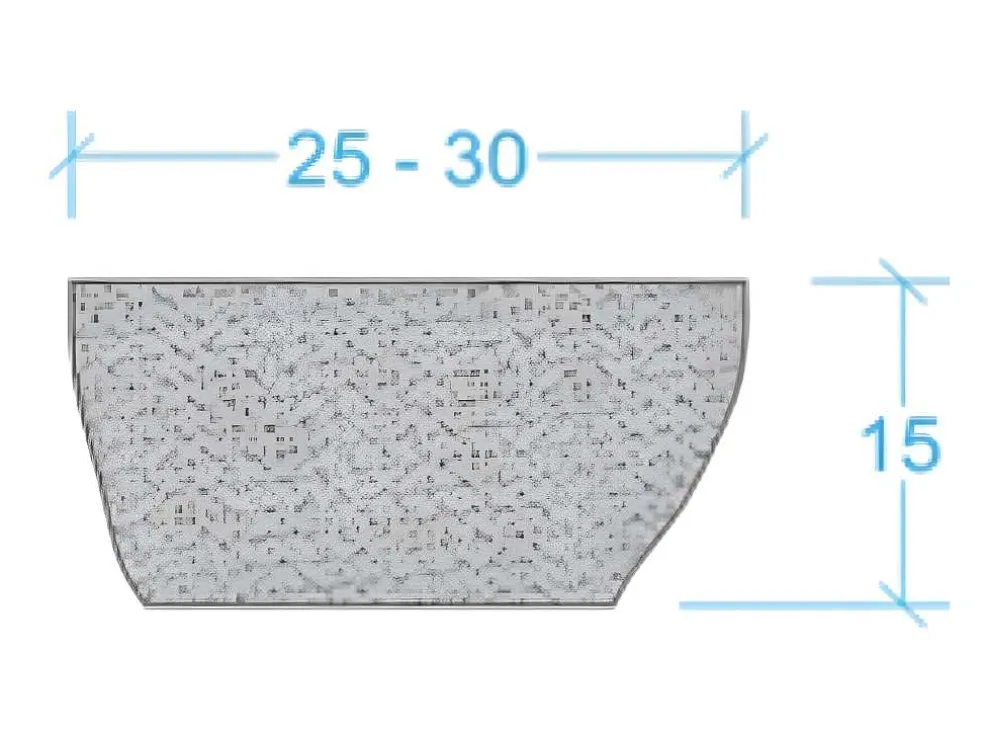 Badkamerwastafel Van Riviersteen Stone - Kleur Grijs