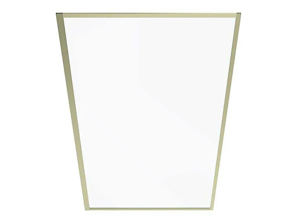 Badscherm Goudkleurig Industriele Stijl 80 X 140 Cm Gehard Glas Bradenton