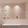 Badscherm Met Verchroomd Metalen Handdoekenrek In Industriele Stijl - 70 X 140 Cm - Tobin