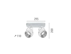 Ball Plafondlamp, Eik, Chroom, Wit, 29,5X11X20 Cm, Epikasa