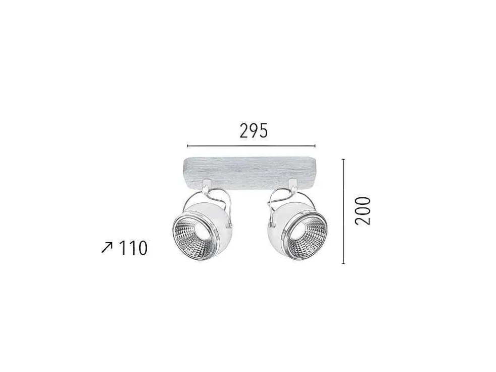 Ball Plafondlamp, Eik, Chroom, Wit, 29,5X11X20 Cm, Epikasa