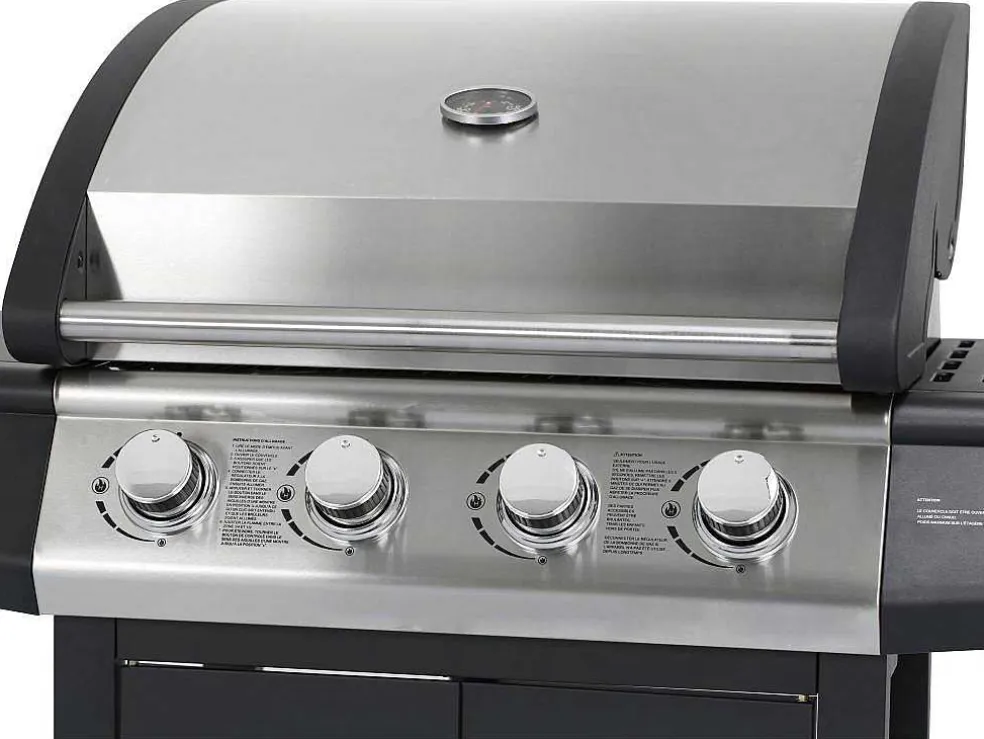 Barbecue Op Gas Met 4 Branders En 1 Rechaud Aan De Zijkant 143 X 54 X 115 Cm - Smoky
