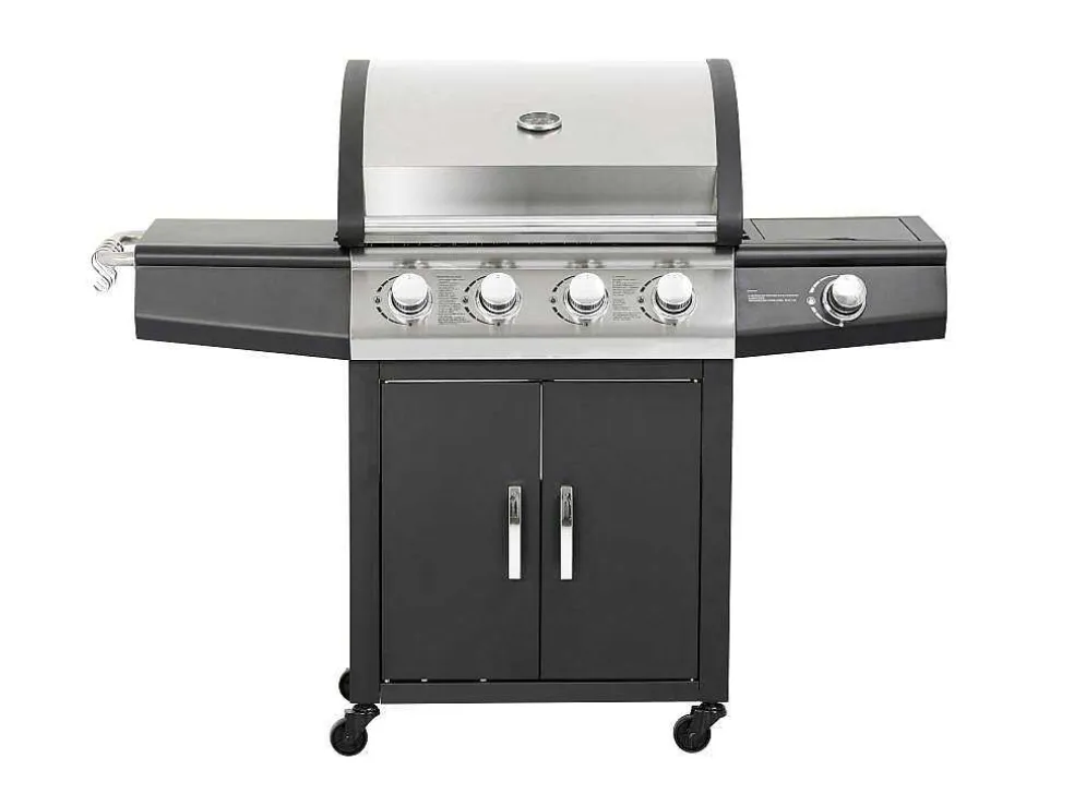 Barbecue Op Gas Met 4 Branders En 1 Rechaud Aan De Zijkant 143 X 54 X 115 Cm - Smoky
