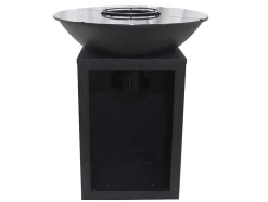 Barbecue Plancha Brasero Op Houtskool Met Opbergruimte 80 X 80 X 96 Cm, Zwart - Ignos