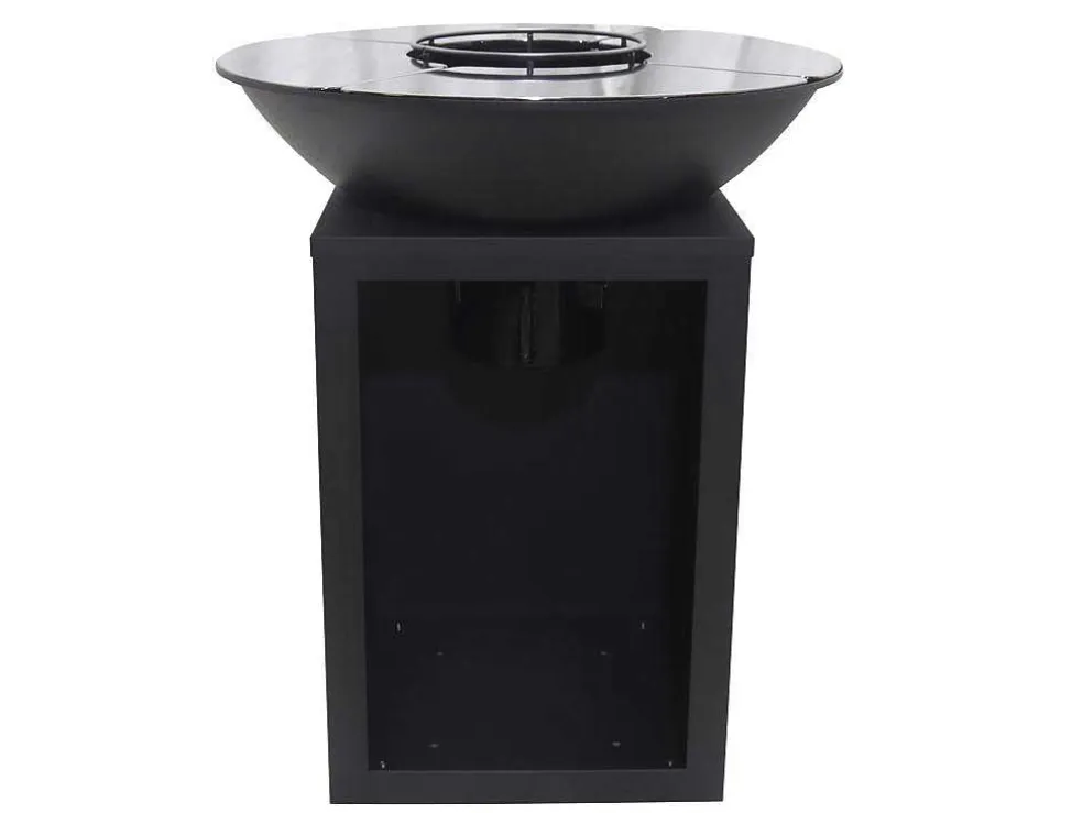 Barbecue Plancha Brasero Op Houtskool Met Opbergruimte 80 X 80 X 96 Cm, Zwart - Ignos