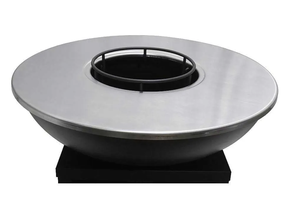 Barbecue/Plancha/Vuurkorf Van Staal - L81 X B81 X D96 Cm - Zwart - Corvera