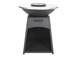 Barbecue/Plancha/Vuurkorf Van Staal - L81 X B81 X D96 Cm - Zwart - Corvera