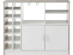 Barmeubel, Laag Dressoir Met Opbergruimte - Mdf - Eigentijdse Stijl - Kleuren: Grijs En Wit