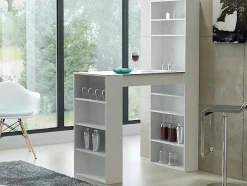 Barmeubel Skarn - Wit & Blad Met Graniet Effect