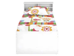 Bed Boris Met Laden En Opbergruimte - Wit - 90X190 Cm