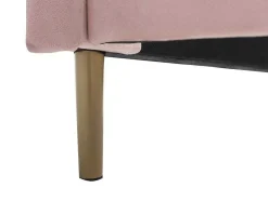 Bed Met Hoofdeinde In Schelpvorm - 160 X 200 Cm - Fluweel - Roze - Livaya