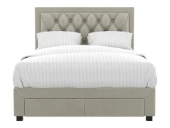 Bed Met Opbergruimte - Stof - Kleur: Champagne - 180 X 200 Cm - Leopold