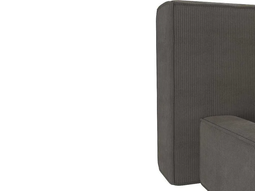 Bed Met Opbergruimte 180 X 200 Cm - Ribfluweel - Taupe + Matras - Timano