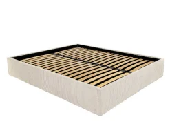 Bedbodem Met Opbergruimte 140 X 190 Cm Van Beige Ribfluweel - Pontos Van Ysmee