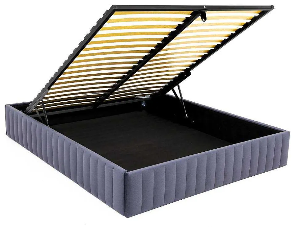 Bedbodem Met Opbergruimte 140 X 190 Cm Van Grijs Velours - Sethi Van Dreamea