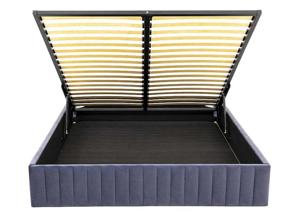Bedbodem Met Opbergruimte 140 X 190 Cm Van Grijs Velours - Sethi Van Dreamea