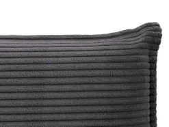 Bedhoofd 180 Cm - Ribfluweel - Antraciet Grijs - Ambrilia