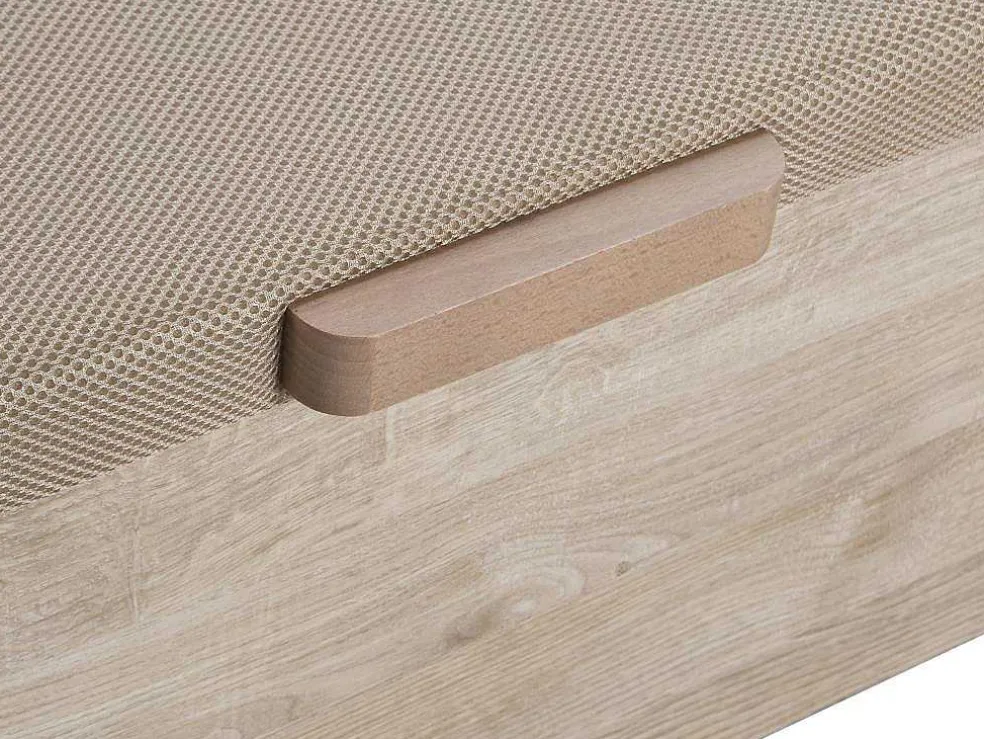 Bedset 160 X 200 Cm - Bedbodem Met Lichte Houtlook En Opbergruimte + Matras In Schuim Met Hoge Dichtheid - Heaven Van Dreamea Play
