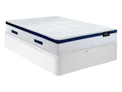 Bedset 180 X 200 Cm - Witte Bedbodem Met Opbergruimte + Matras Met Pocketveren - Marquis Van Dreamea Play