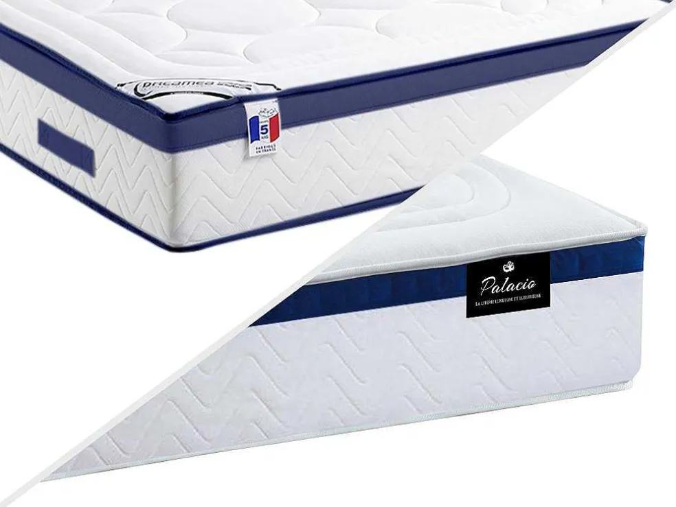 Bedset 180 X 200 Cm - Witte Bedbodem Met Opbergruimte + Matras Met Pocketveren - Marquis Van Dreamea Play