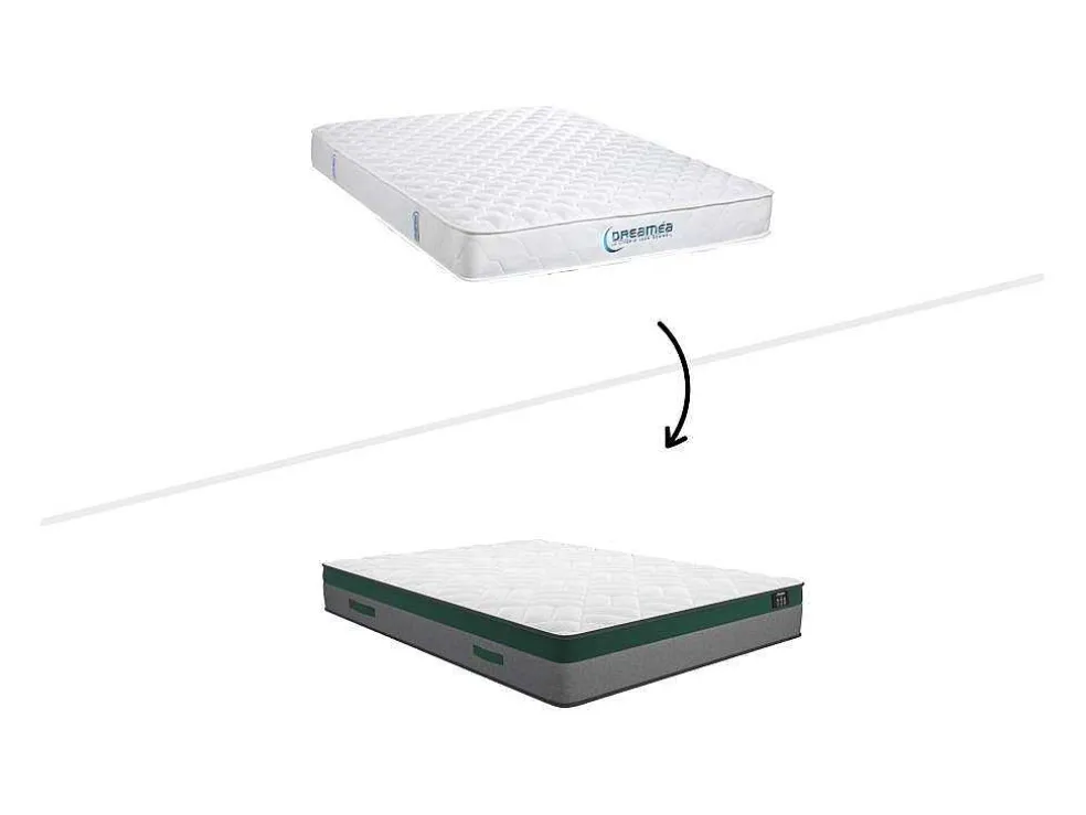 Bedset 140 X 190 Cm - Witte Bedbodem Met Opbergruimte + Matras Met Pocketveren - Prestige Van Ysmee Play