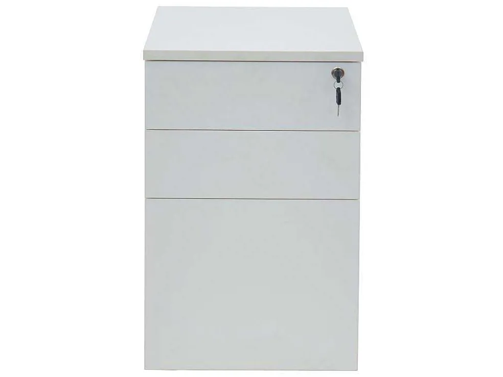 Behuizing Van Een Professioneel Mobiel Bureau - 3 Lades - Met Slot - Wit - Downtown