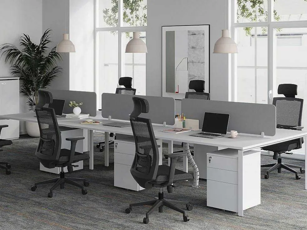 Behuizing Van Een Professioneel Mobiel Bureau - 3 Lades - Met Slot - Wit - Downtown
