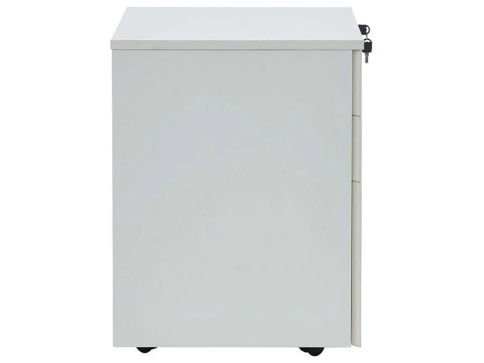 Behuizing Van Een Professioneel Mobiel Bureau - 3 Lades - Met Slot - Wit - Downtown