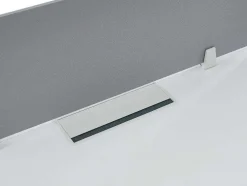 Benchbureau Voor 2 Personen - Wit - L140 Cm - Met Afscheiding - Downtown