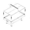 Biljarttafel 7 Voet Multi-Games Met Tennistafel Falcon