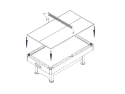 Biljarttafel 7 Voet Multi-Games Met Tennistafel Falcon