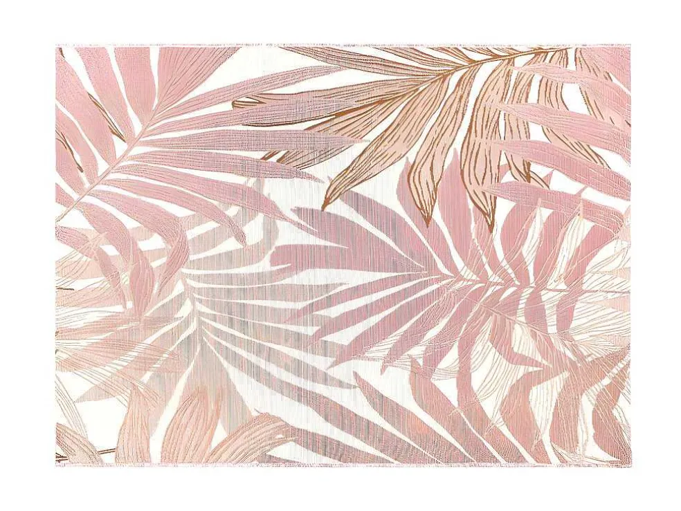 Binnen- Of Buitentapijt Etnische Stijl Bloemenmotief Roceta - 150 X 200 Cm - Roze