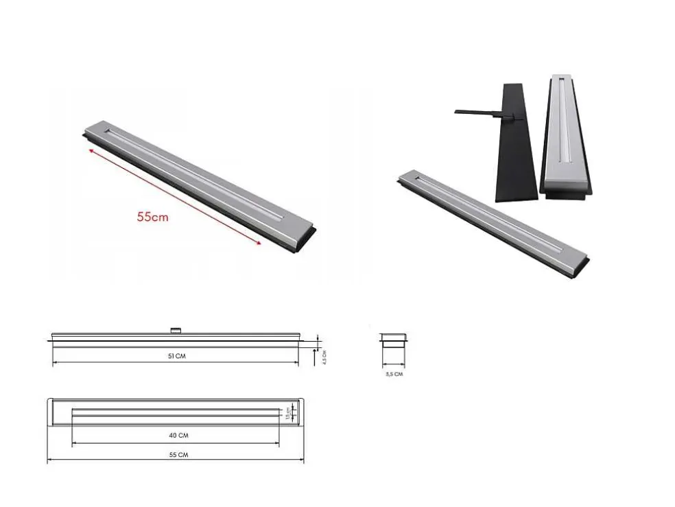 Bio-Ethanol Haard, 50 Cm, Bio-Ethanol Brander, Roestvrij Staal, Kratki Model