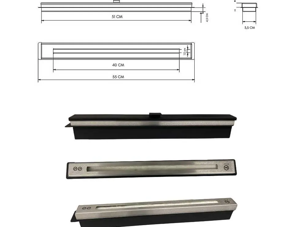 Bio-Ethanol Haard, 50 Cm, Bio-Ethanol Brander, Roestvrij Staal, Kratki Model